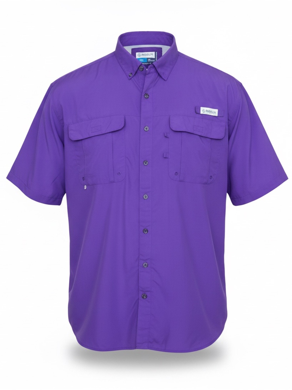Magellan Outdoors Fish Gear 3XL Purple Fishing Shirt Vented Moisture Wicking